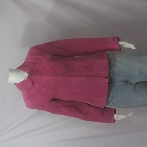 Coldwater Creek Pink Suede Leather Jacket S